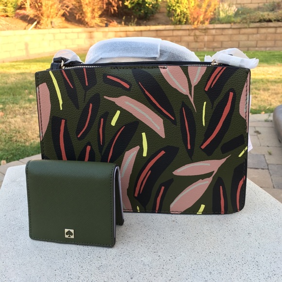 New Kate Spade Feather Crossbody w/Small Wallet - Picture 9 of 12